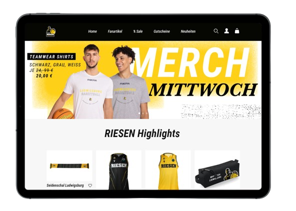 EVENTIM.Tixx Merchandising und Fanshop MHP Riesen